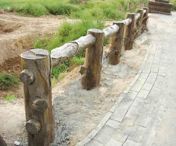 水泥仿木纹栏杆